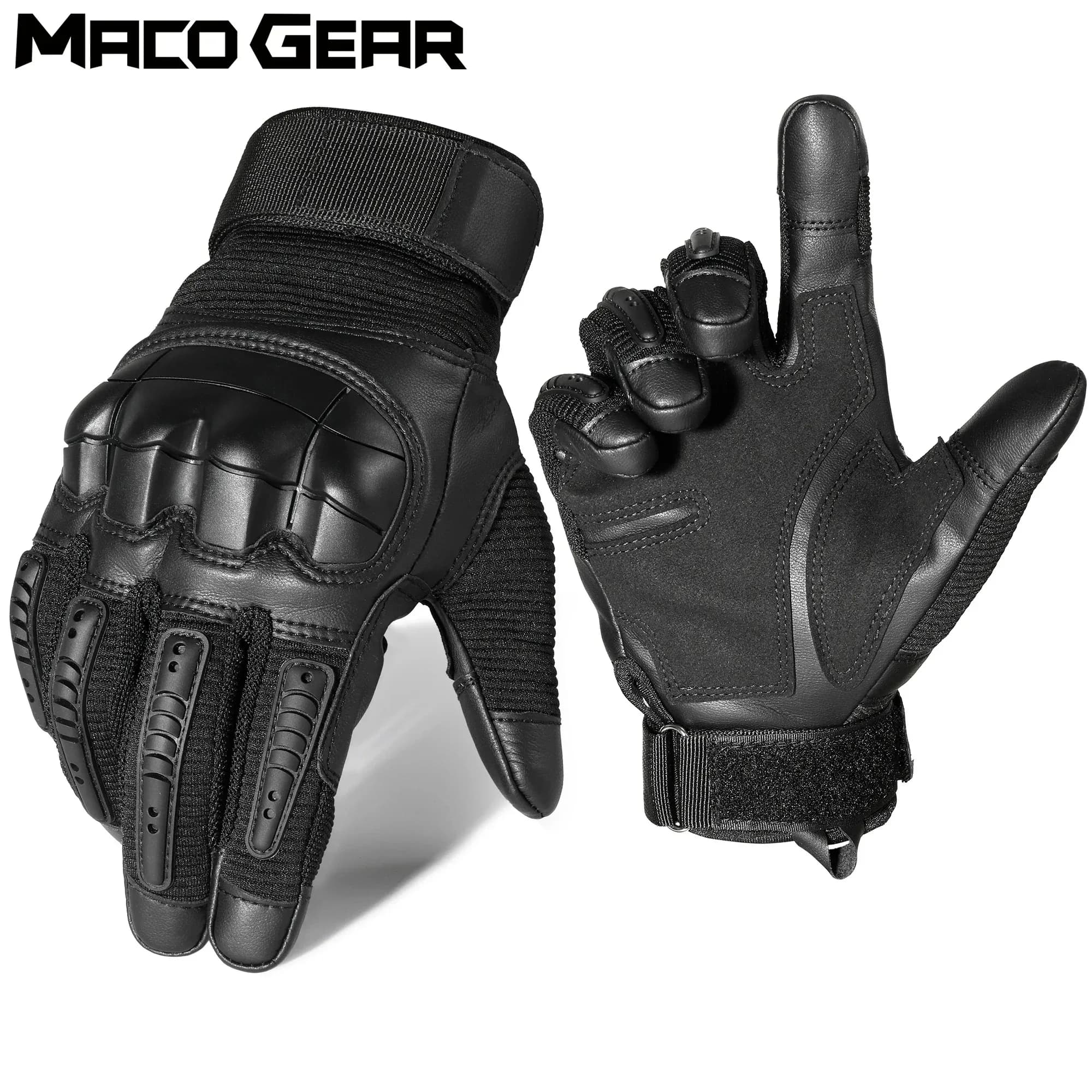 Guanti tattici Touch Screen PU Leather Outdoor Cycling Sport escursionismo campeggio caccia tiro bicicletta moto equipaggiamento protettivo