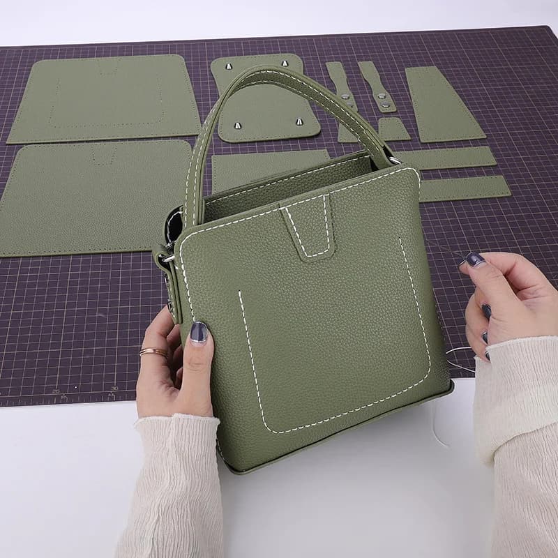 Set di borse fatte a mano per cucire fai-da-te Cinghie per spalla Personalizza kit per la creazione di borse in pelle Accessori per cuciture a mano per borsa da donna