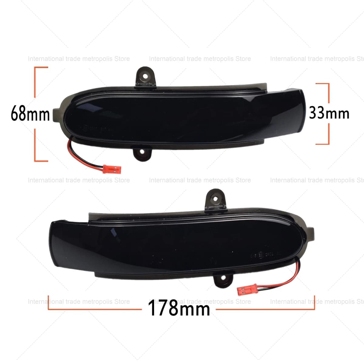 Dynamic LED Turn Signal Blinker for Mercedes Benz C-Class W203/S203/CL203 2000-2007 Side Mirror (2pcs)