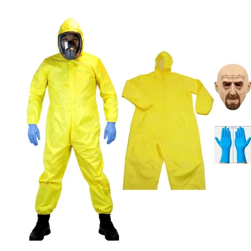 2025 New movie cosplay Breaking Bad Walt Costume cosplay Halloween Tutina Adult Mask Gloves Accessories cosplay