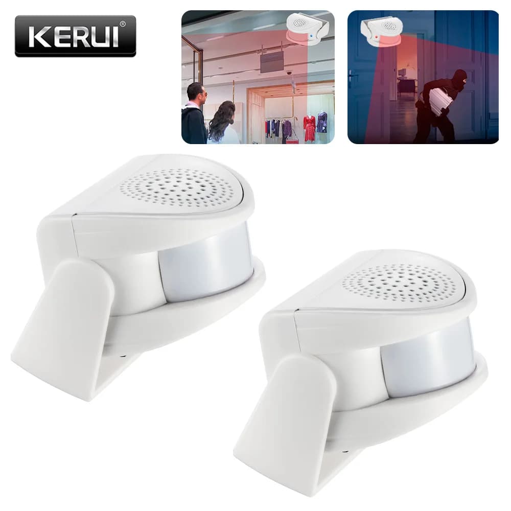 KERUI Wireless Guest Benvenuto Campanello Allarme Campanello per porta Sensore di movimento PIR per ingresso negozio Protezione di sicurezza aziendale Porta di casa Camera