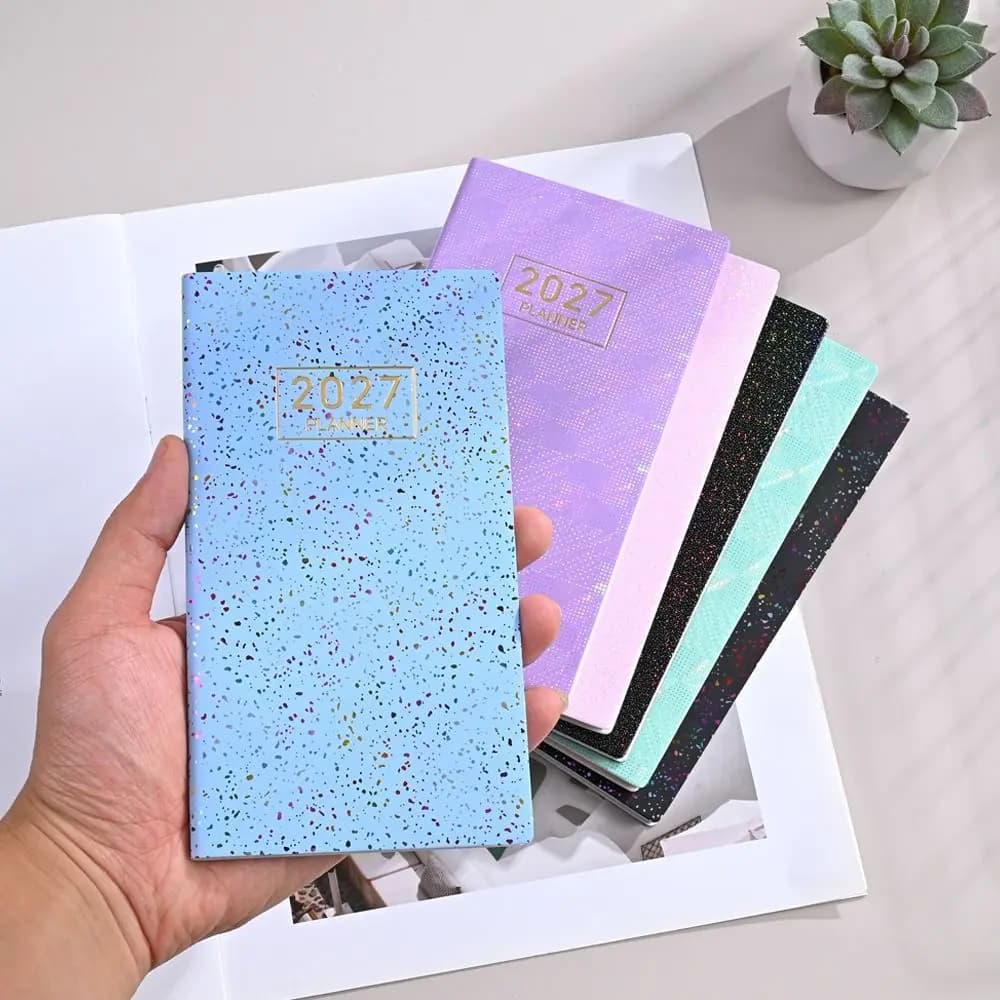 New 2027 A6 Planner Notebook Portable Lined Pages 2027 Planner Multicolor Weekly Planner Office Planning