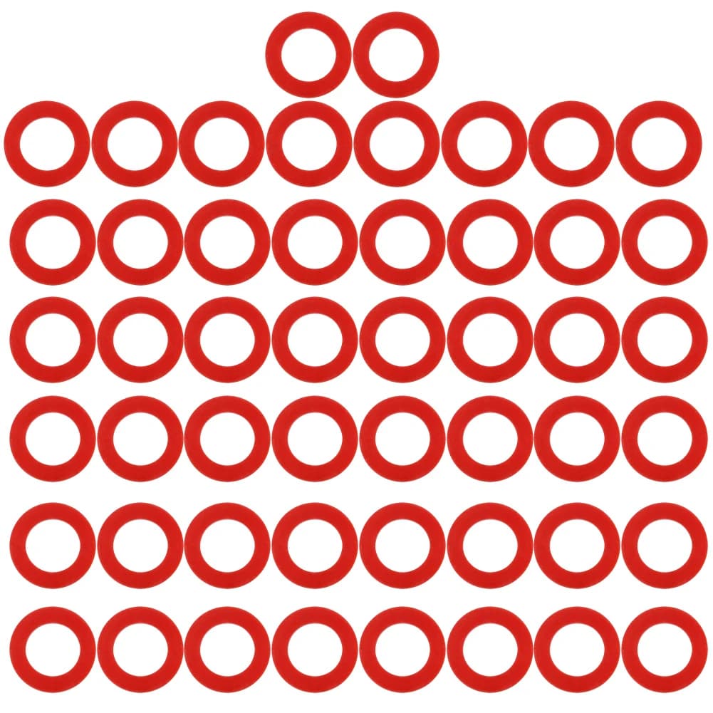 Guarnizione per rondella in silicone per tubo da giardino 50 pezzi Orings per prevenzione perdite adatti per raccordi per tubi da 3/4 pollici Silicone rosso per esterni