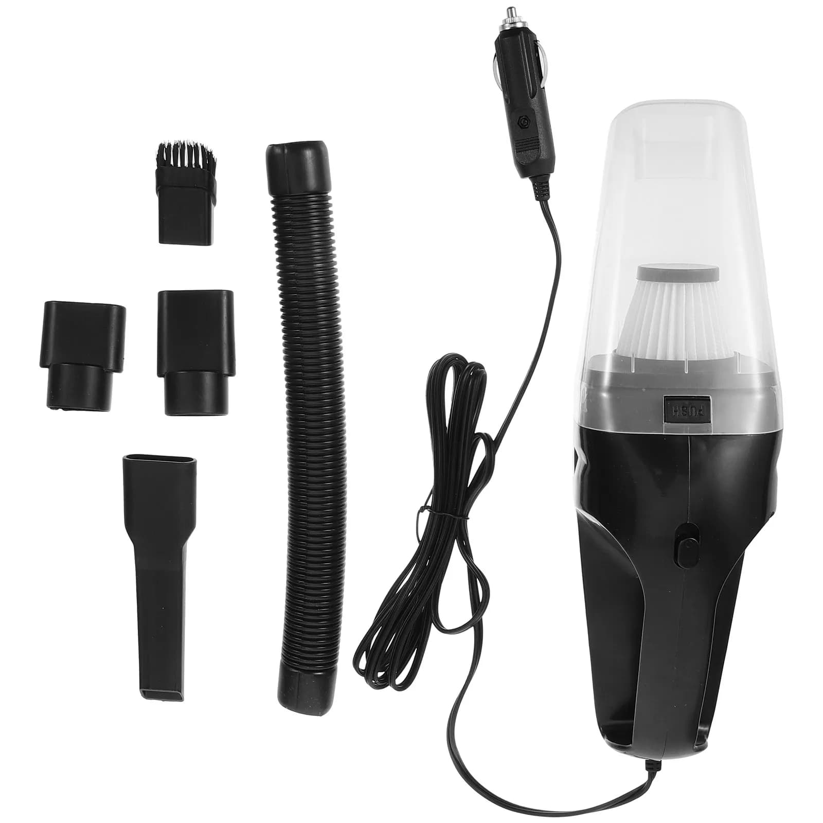 Super Aspirapolvere Portatile per Auto 12V 120W, Raccoglitore di Polvere Efficiente con Aspirazione Turbo e Cavo Lungo