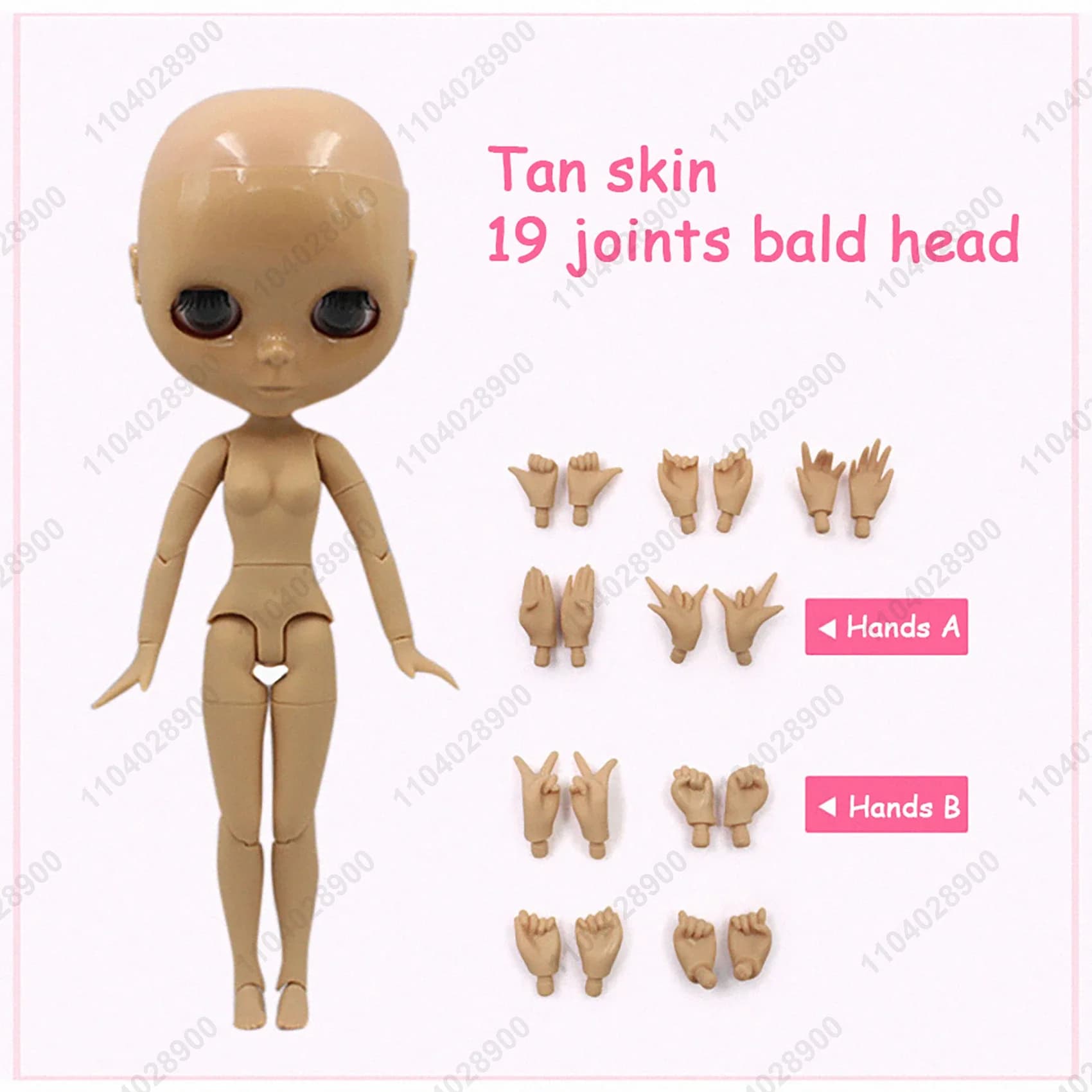 ICY DBS Blyth Doll 19 Giunti 30cm Scala 1/6 BJD Corpo Testa calva Senza parrucca Non verniciata Pratica trucco fai da te Costume Doll per collezionisti