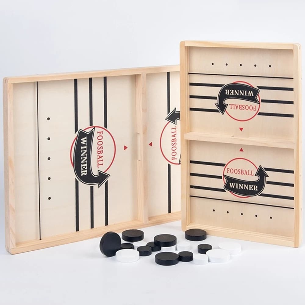 Gioco da tavolo in legno Fast Sling Game, Hockey da tavolo, Giochi di competizione, Giocattoli interattivi di scacchi per adulti e bambini, Gioco da tavolo da battaglia