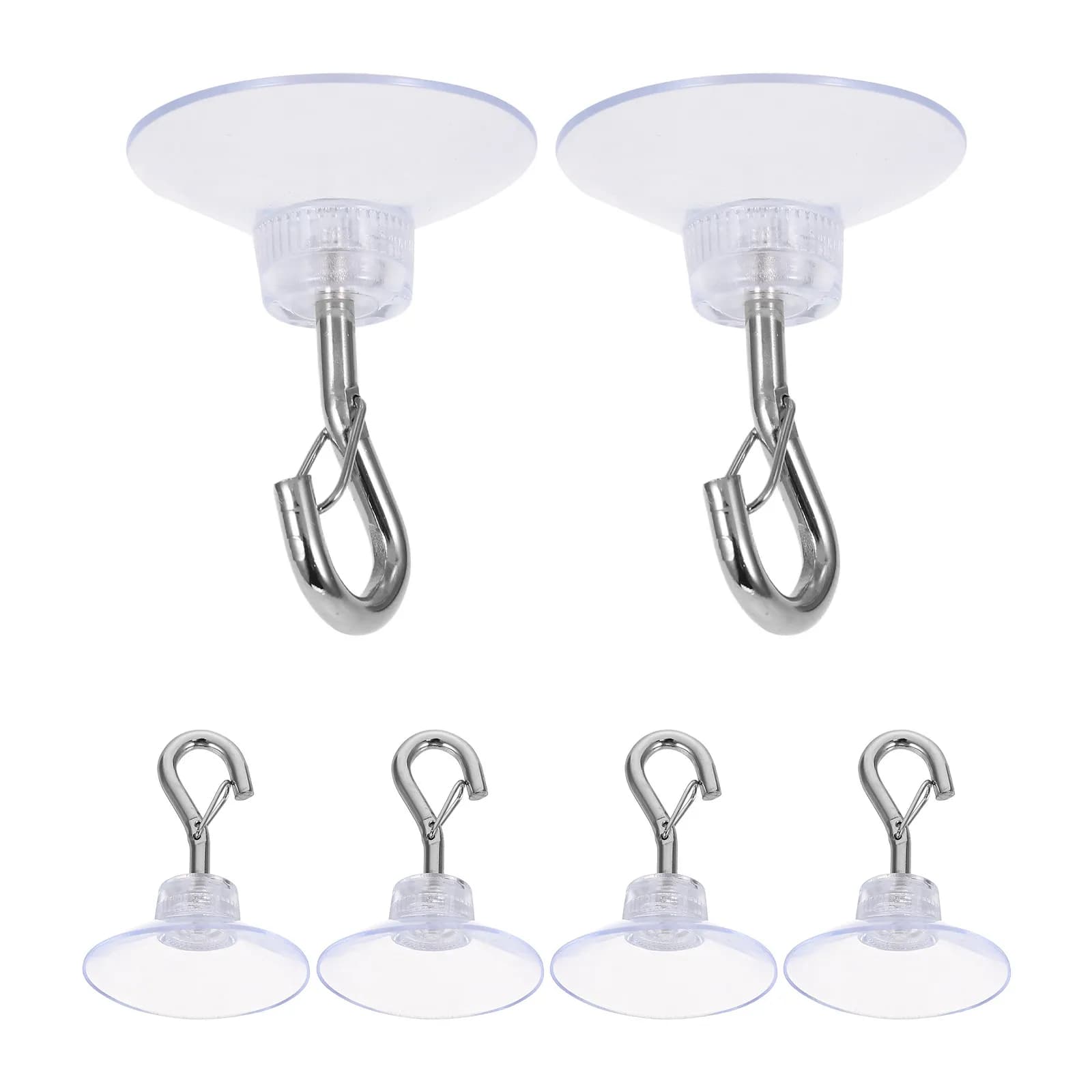 6 Pezzi Ganci a Ventosa Trasparenti per Soffitto, Riutilizzabili, Non Danneggianti, per Appendere Luci, Piante, Cesti, Palloncini, Decorazioni, Resistenti