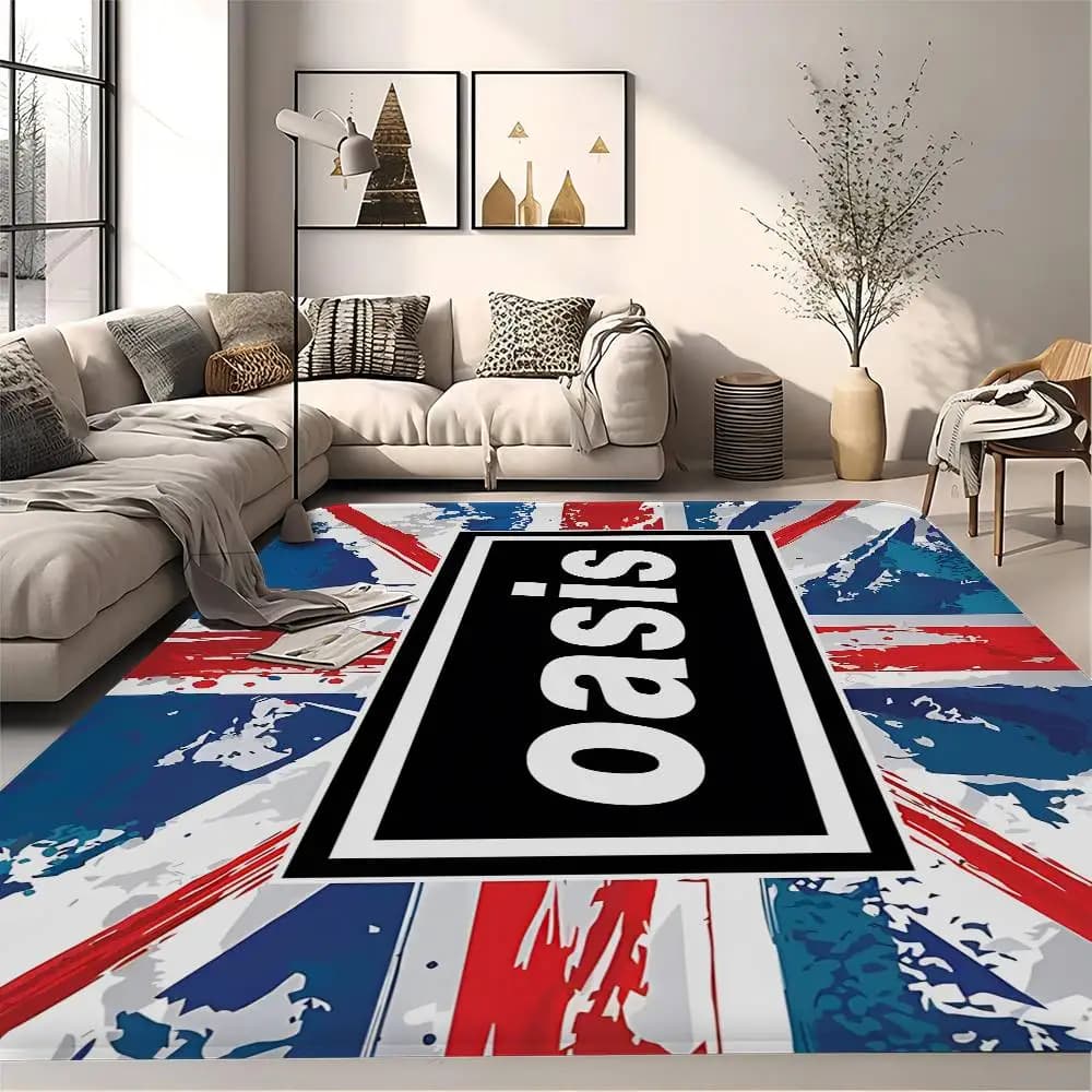Rock O-Oasis Band, Cheap, Anti-slip, Modern for Living, Balcony, Printed Carpets for Bedroom