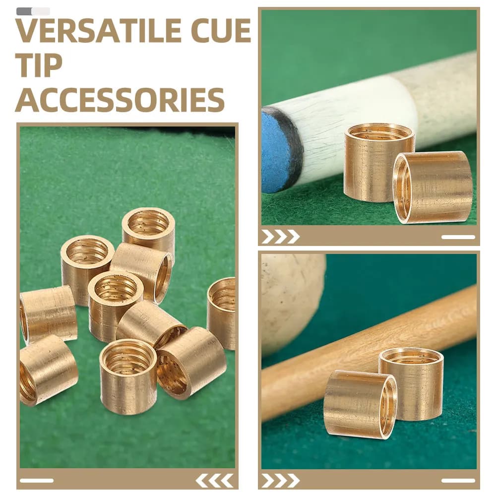 10 Pezzi Viti in Rame per Stecche da Biliardo, Parti di Giunzione, Kit di Riparazione Resistente, Accessori per Stecche da Biliardo, Viti in Rame Rinforzate