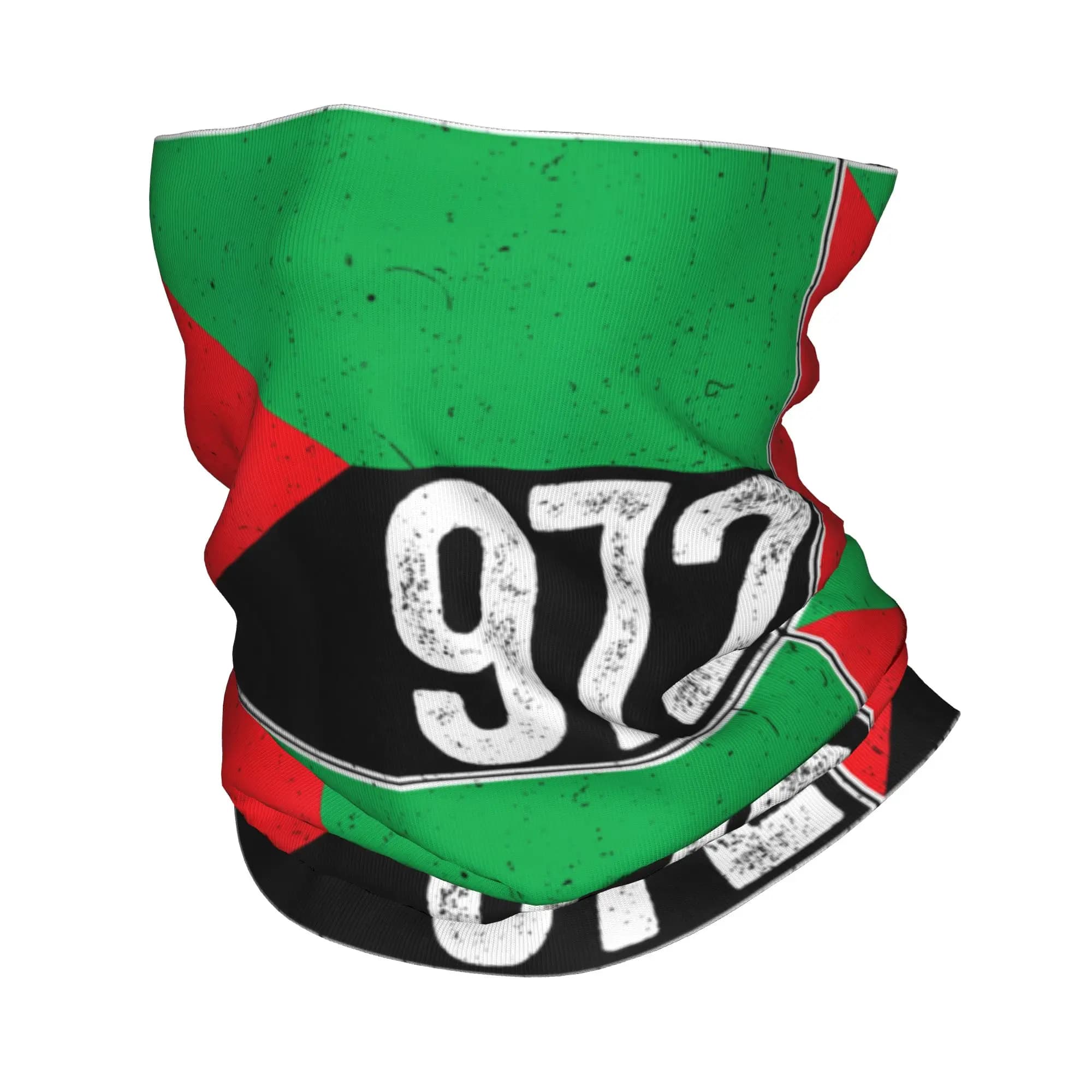 Bandana con bandiera della Martinica 972, copricollo, passamontagna, maschera, sciarpa, fascia per la testa stampata con isola, multiuso, per ciclismo, unisex, per adulti