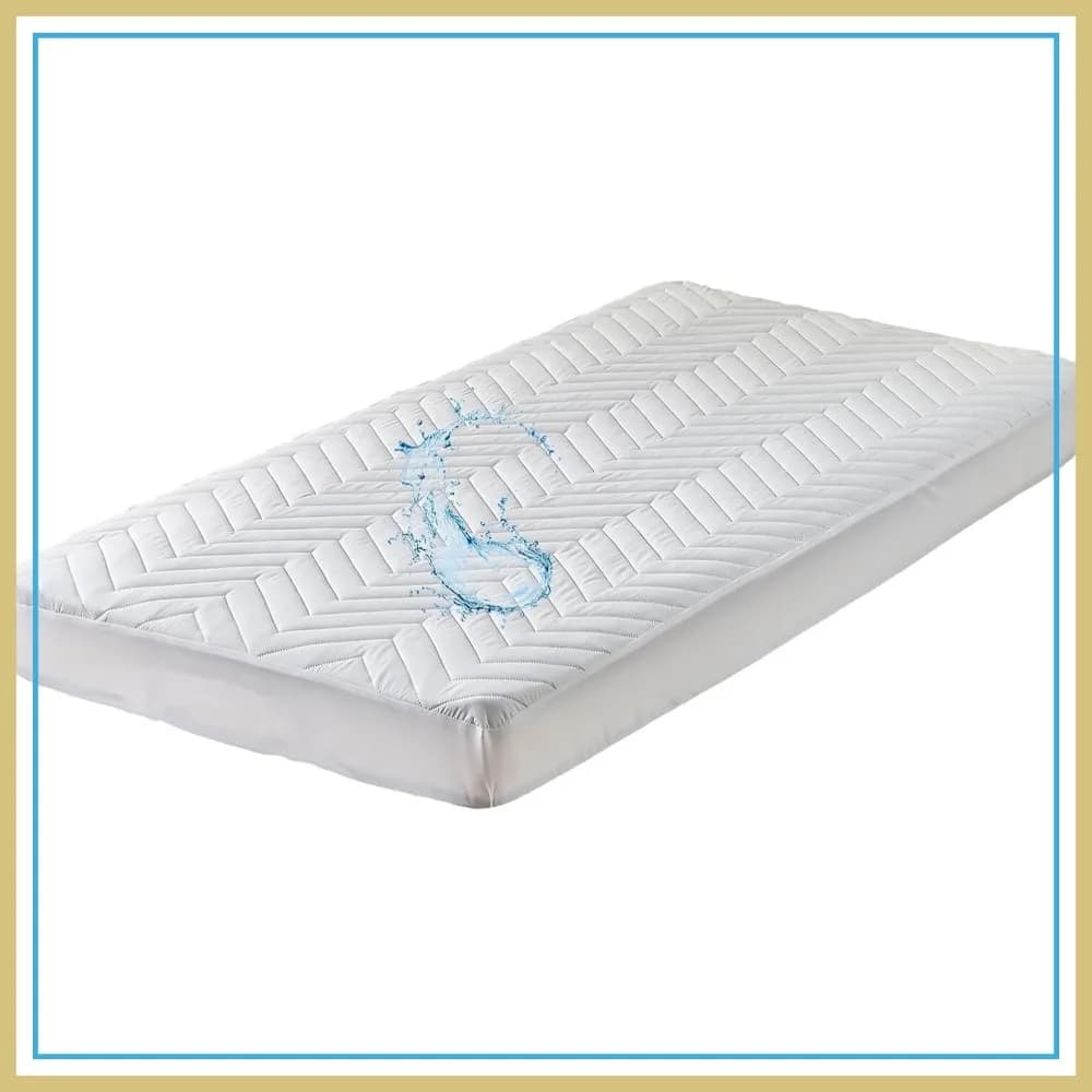 Coprimaterasso trapuntato impermeabile per letto a castello RV, per letto singolo stretto 30x75, stile lenzuolo con angoli elasticizzati
