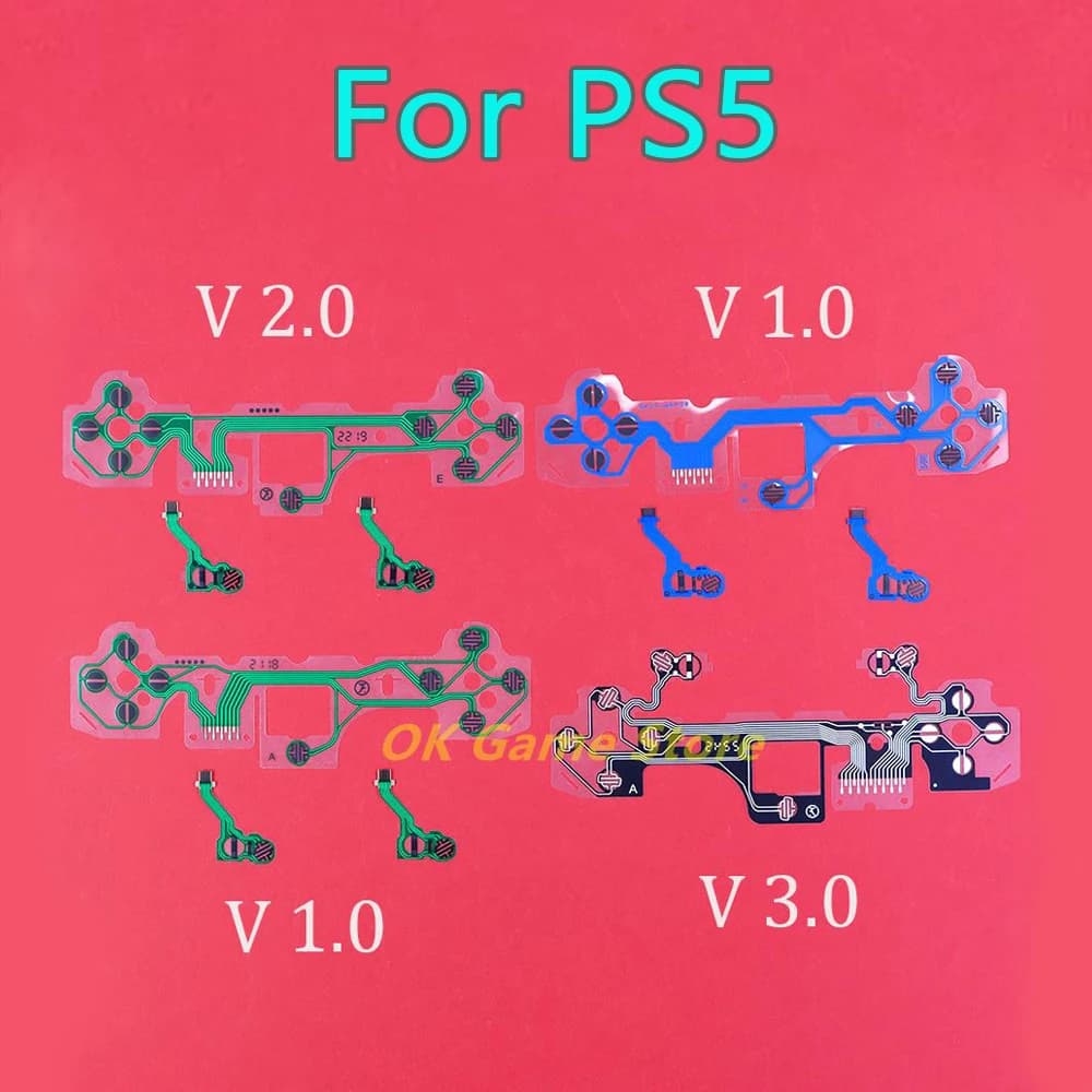 1 set di cavi flessibili originali per tasti a croce LR, pellicola conduttiva per riparazione Playstation 5 PS5 V1 V2 V3, accessori.