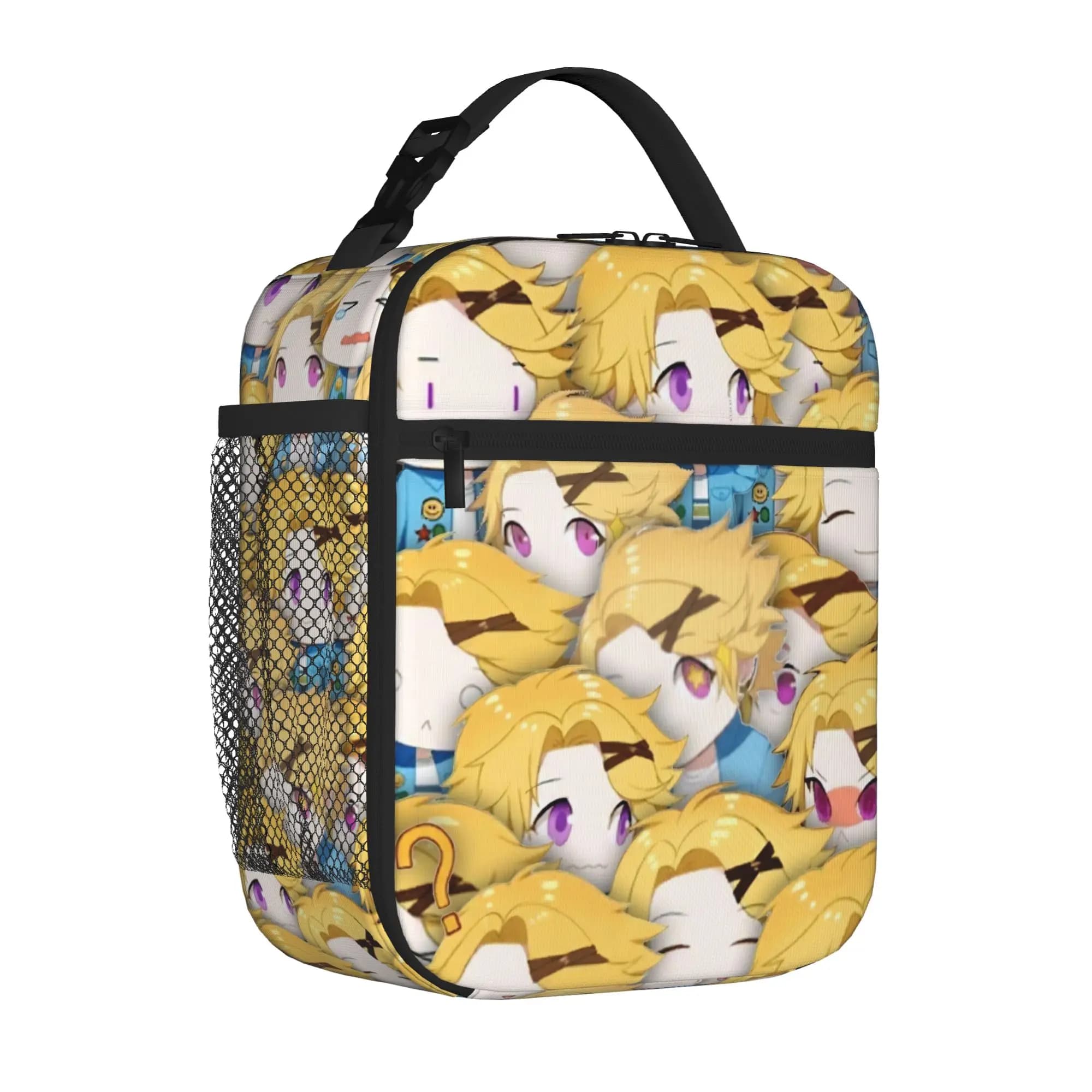 Mystic Yoosung Kim Messengers Tote Insulated Lunch Bag Game Carry Food Bags Reusable Cooler Thermal Travel Large Size Bento Box