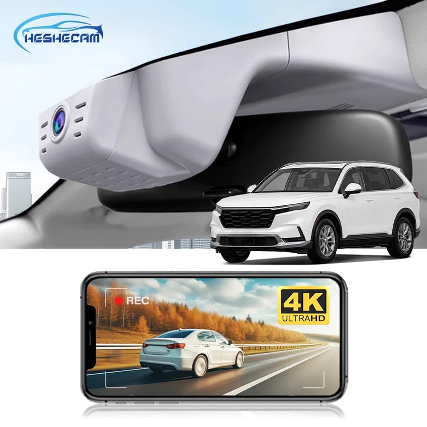 HESHECAM Dash Cam 4K per Honda CR-V CRV Hybrid 6a Gen 2023-2025, Telecamera DVR Stile Originale con Visione Notturna, Registrazione in Loop