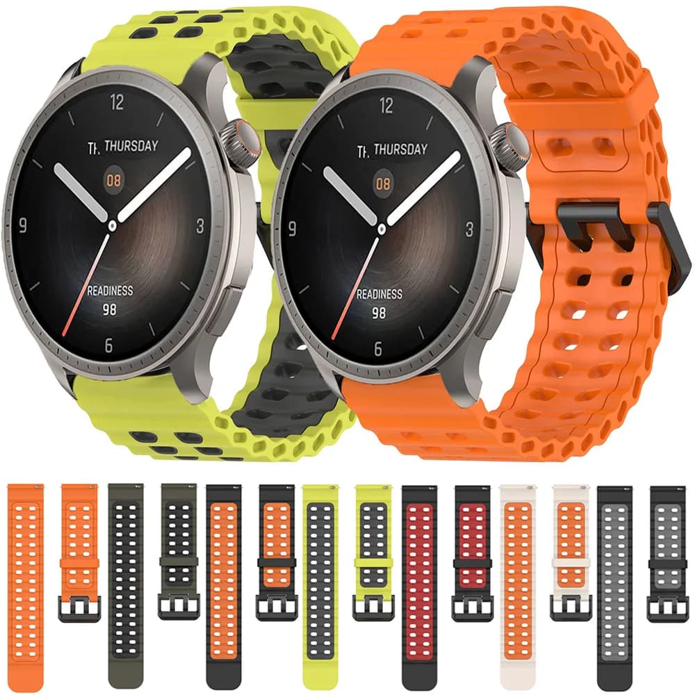 Cinturino in silicone Ocean per Amazfit Balance 2 1 Smart Watch cinturino per 22mm Amazfit Bip 6 5/GTR 4 3 Pro/Huawei GT6 GT5 46mm Band