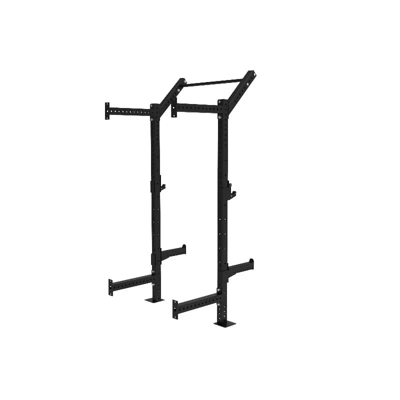 Power Rack folding wall: fitness space saving equipment with integrated pull-up bar