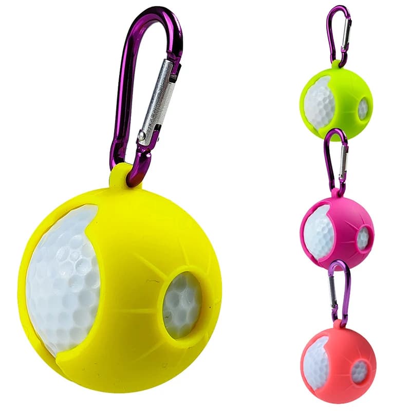 Golf Supplies Ball Carrier PouchGolf Training Sports AccessoriesProtective Cover Bag Holder Golf Ball Bag Silicone Sleeve