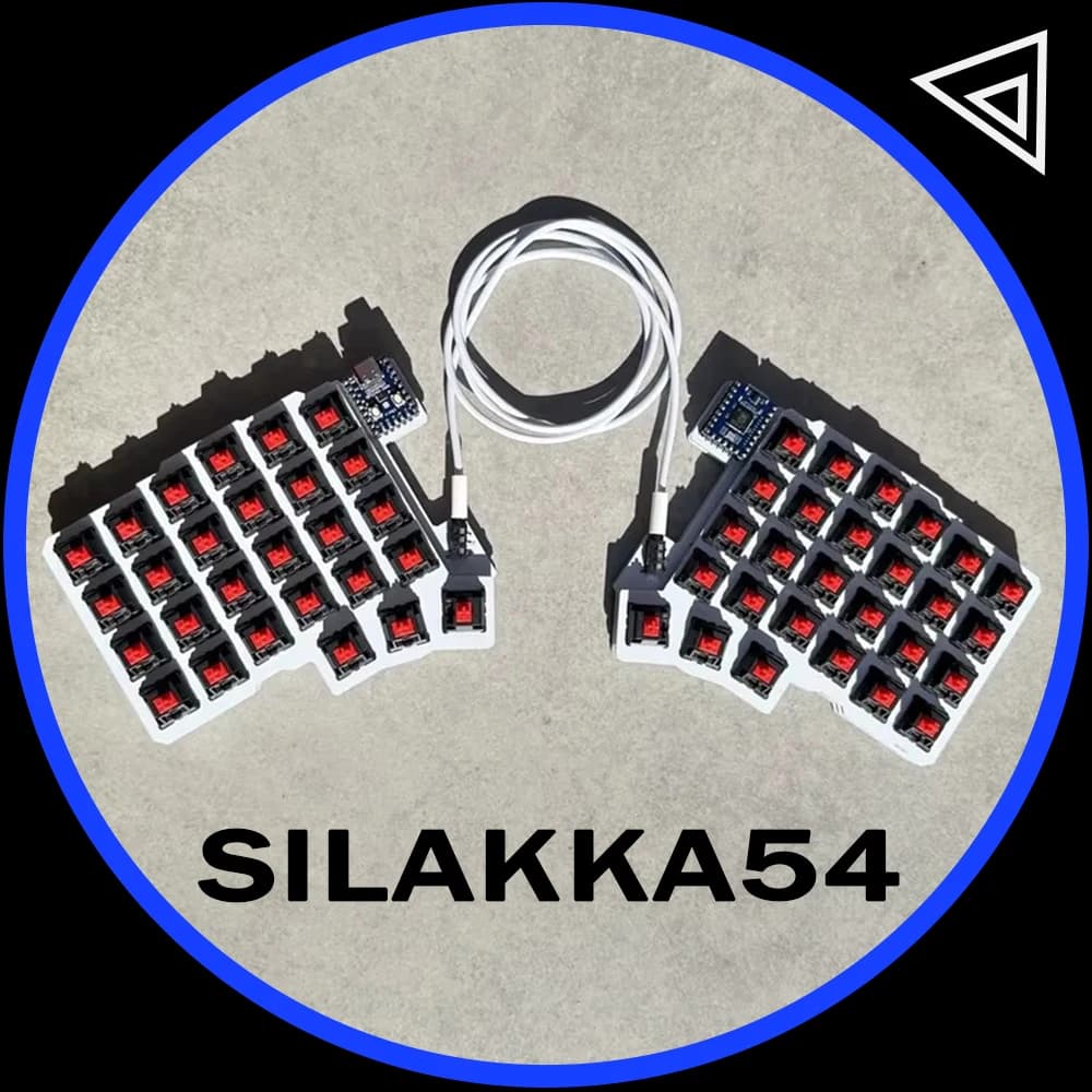 Silakka54 Tastiera divisa Supporto hot swap cablato Tastiera QMK/VIAL Ergonomia RP2040zero Accessori per giocatori PC personalizzati