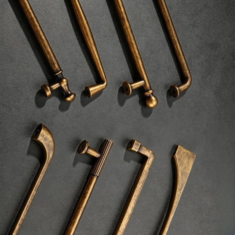 Antique Bronze Zinc Alloy Cabinet Pull American Style Vintage Door Handles for Wardrobe Kitchen Cabinet Drawer Furniture Handles
