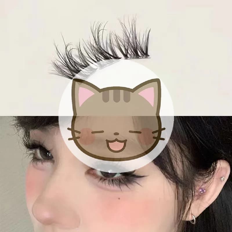 Ciglia Finte Natural in Ciuffetti Effetto Manga, Ciglia Finte Voluminose e Lunghe, Vassoio Mixed for Natural Eyelashes