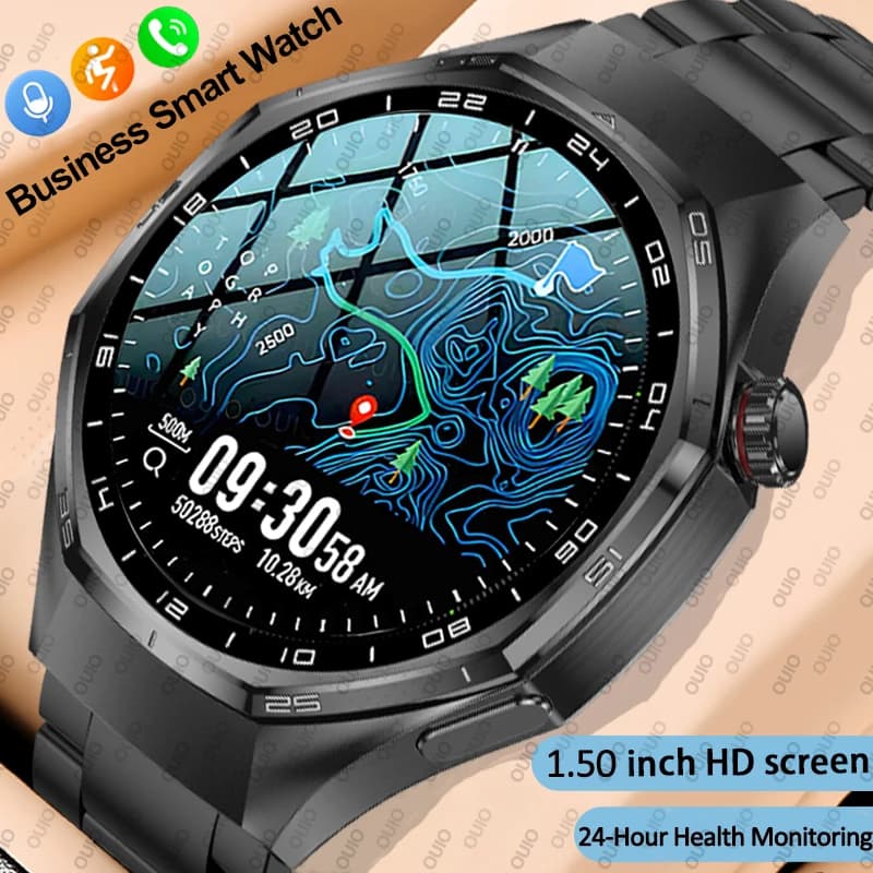 Nuovo Smartwatch 6 MAX 2025 con GPS, Tracciamento del Movimento, Impermeabile IP67, Monitoraggio Frequenza Cardiaca e Ossigeno nel Sangue, Chiamate BT, Modalità Sport all'Aperto