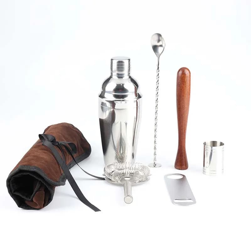 Borsa per Attrezzi da Bar, Kit da Barman, Set con Shaker per Cocktail, Accessori per Cocktail