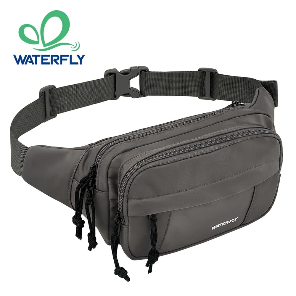 WATERFLY Marsupio Marsupi grande borsa da cintura a tracolla per donna uomo con 7 tasche con cerniera marsupi con tracolla marsupio