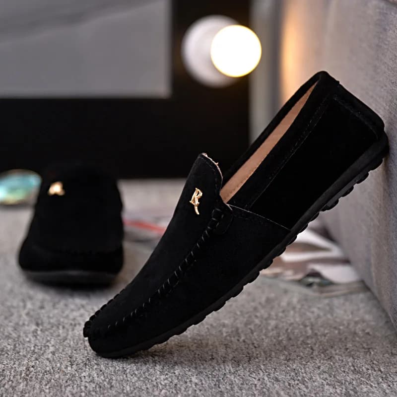 Mocassini da uomo versione coreana, scarpe da uomo alla moda, casual, basse, in tessuto, comode, antiscivolo, stile Doudou, ideali per guidare.