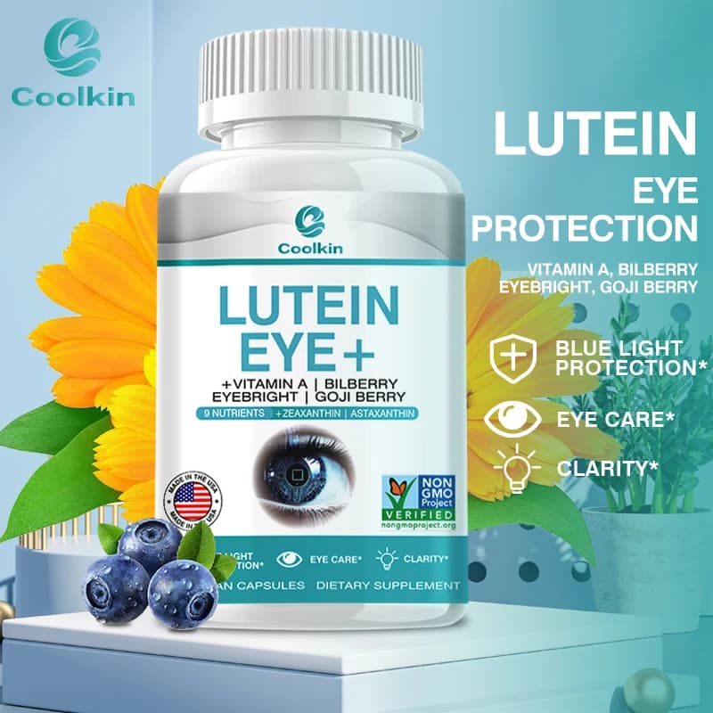 Lutein supplement: antioxidant, maintains eye health, supports eye tension, dry eyes and sight health