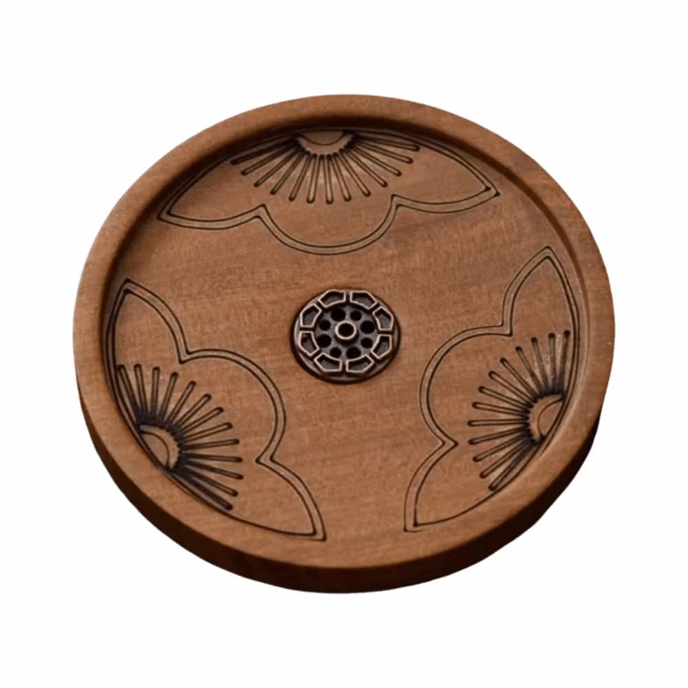 Vintage Incense Stick Holder Handmade Round Design Line Incense Burner Household DIY Thread Incense Insert Base