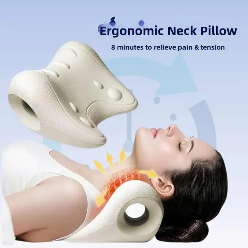 [CO]Ergonomic Neck And Shoulder Massage Pillow For Home Use Helps Stretch Cervical Vertebrae Relax[CO]