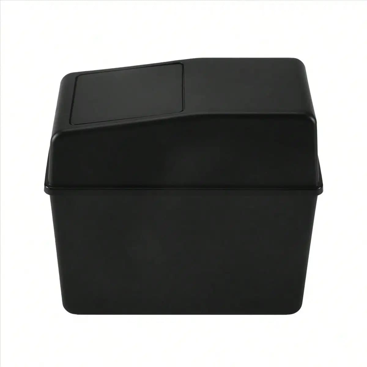 Car Trash Can With Lid Vehicle Can Garbage Organizer Large Wastebasket Bin For Auto,Home Car Interior Black