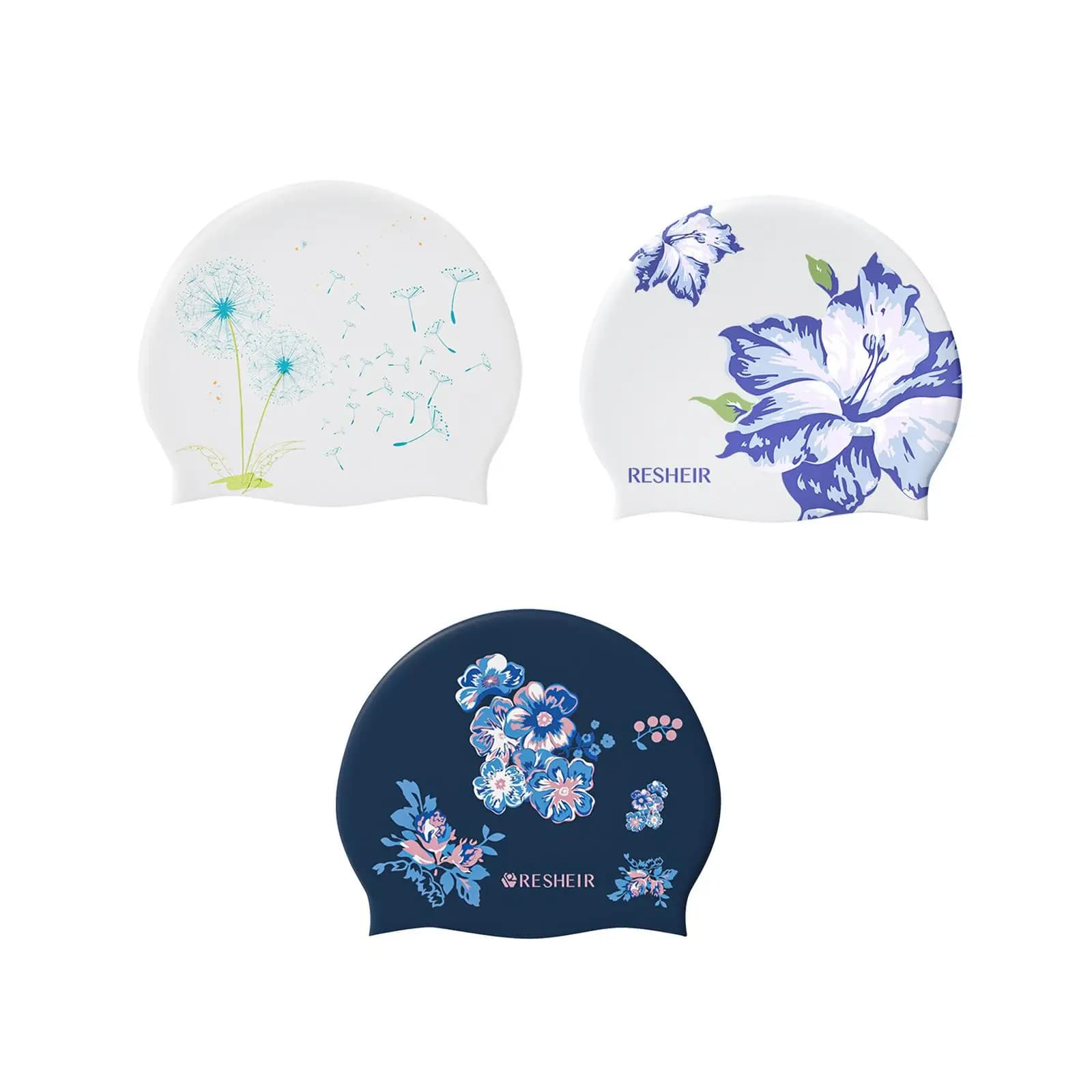 Swim cap, swim cap for men and women, printed swim cap, swimming
