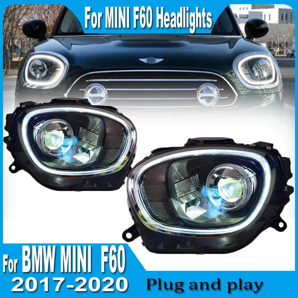 2 pezzi Car Styling per MINI Countryman F60 Fari 2017 2018-2020 F60 Faro DRL Lampada frontale Proiettore LED Fascio Accessori