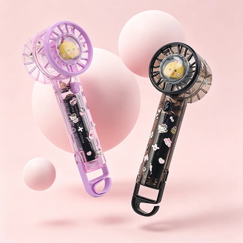 Portable Usb Rechargeable Electric Fan Transparent Mini Handheld Fan Diy Sticker Dryer Lash Extension Air Blower Makeup Tool