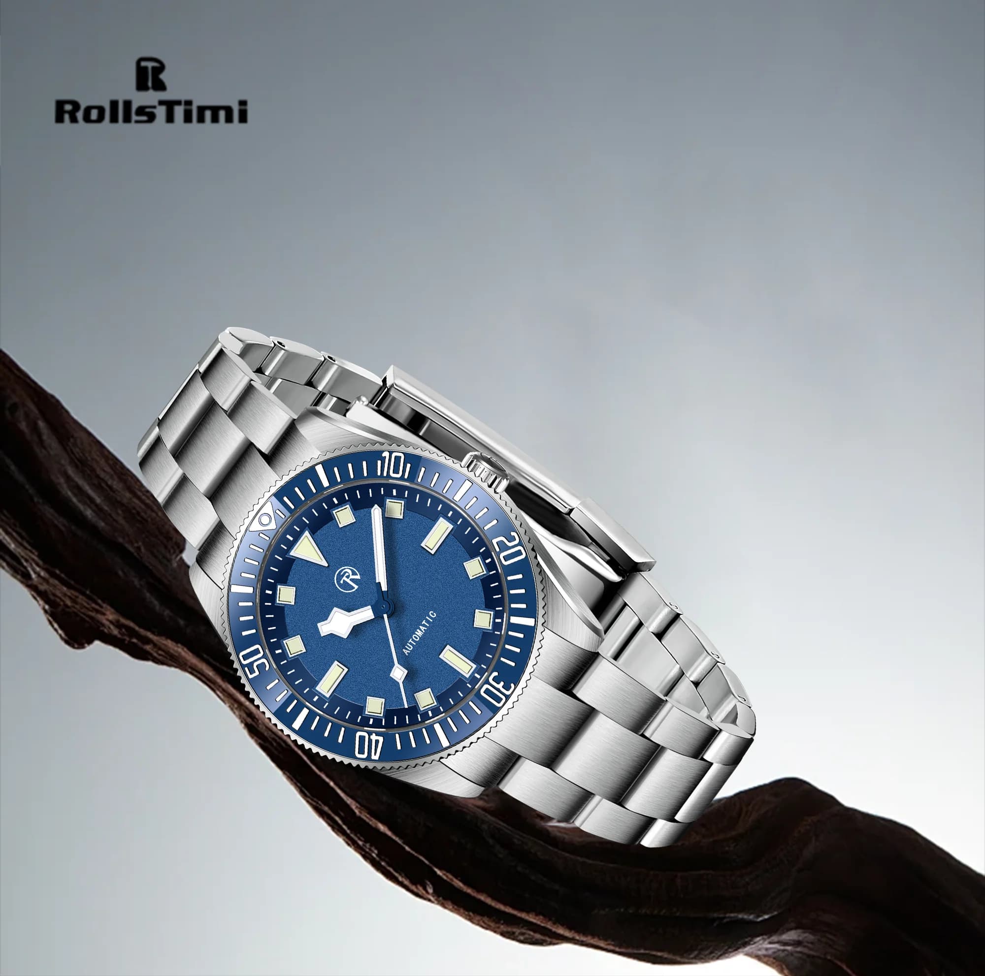 ROSSITIMI 2026 nuovi uomini orologio meccanico automatico semplice stile classico YN55 movimento orologio in acciaio inossidabile specchio in vetro zaffiro