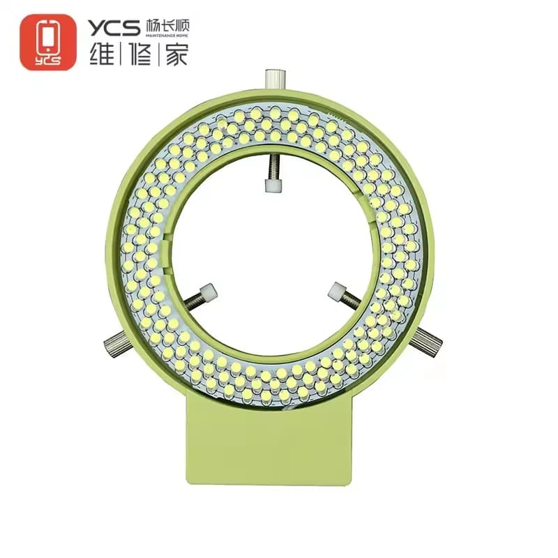Lampada per microscopio YCS Lampada dimmerabile regolabile a 144 LED con luce di riempimento in gomma antigraffio per strumenti di riparazione di saldatura per microscopio