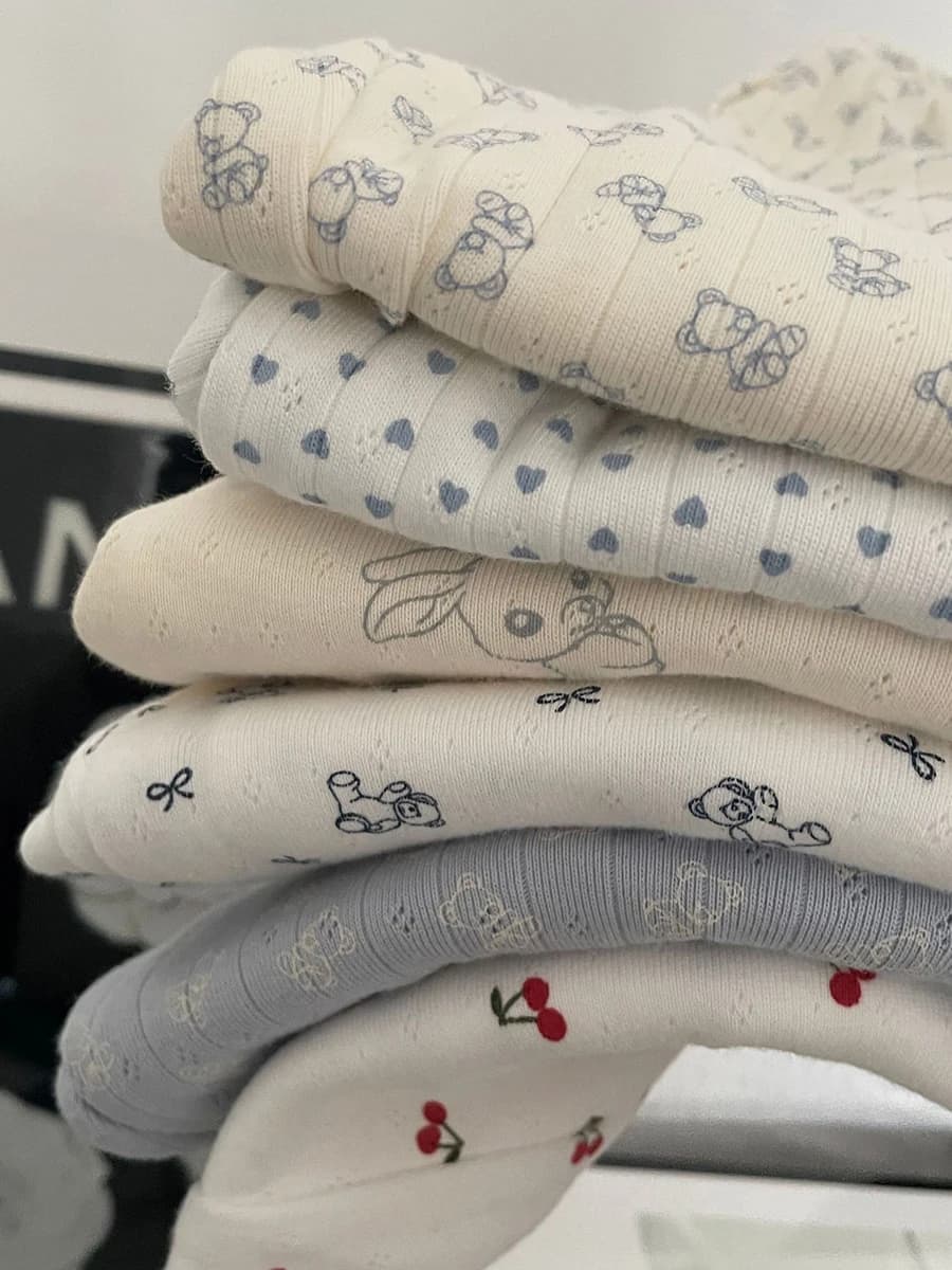 Sporty pajamas trousers with cotton eyelets with cartoon print Straight elastic waist pants spring women long casual pants for sweet and cute Y2k