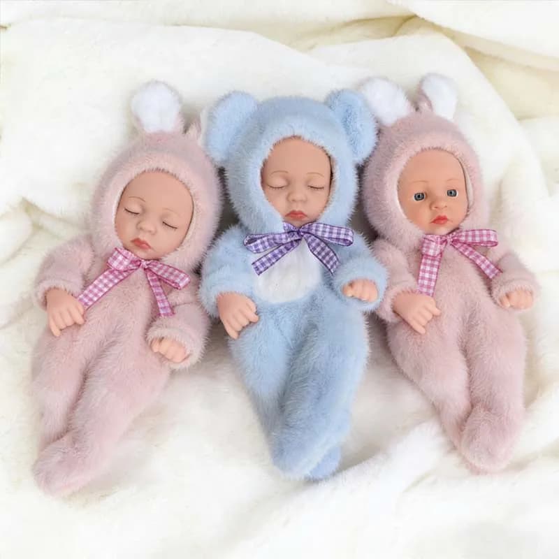 Bambole Reborn da 7,8 pollici, mini bambole in vinile morbido e a corpo intero, bambole Bebe da 20 cm, giocattoli per bambini, mini bambole Reborn carine per regali di compleanno per ragazze