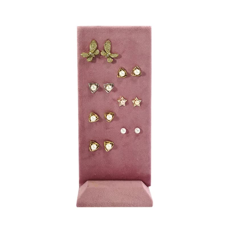 Dismountable Stand Jewelry Display Organizer Pink Earrings Pendants Jewelry Holder With Base Storage Rack