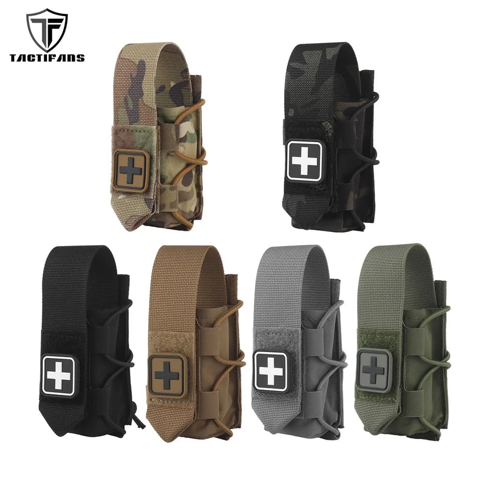Custodia per laccio emostatico tattico Versatile supporto TQ Quick Deploy Trauma Kit di stoccaggio Clip Molle Cintura da combattimento Gilet da caccia Accessori