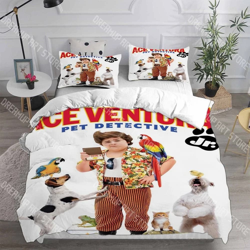 Fashion Ace Ventura Pet Detective Bedding Set Single Twin Full Queen King Size Bed Set Kids Bedroom Duvetcover Sets Bed Sheet