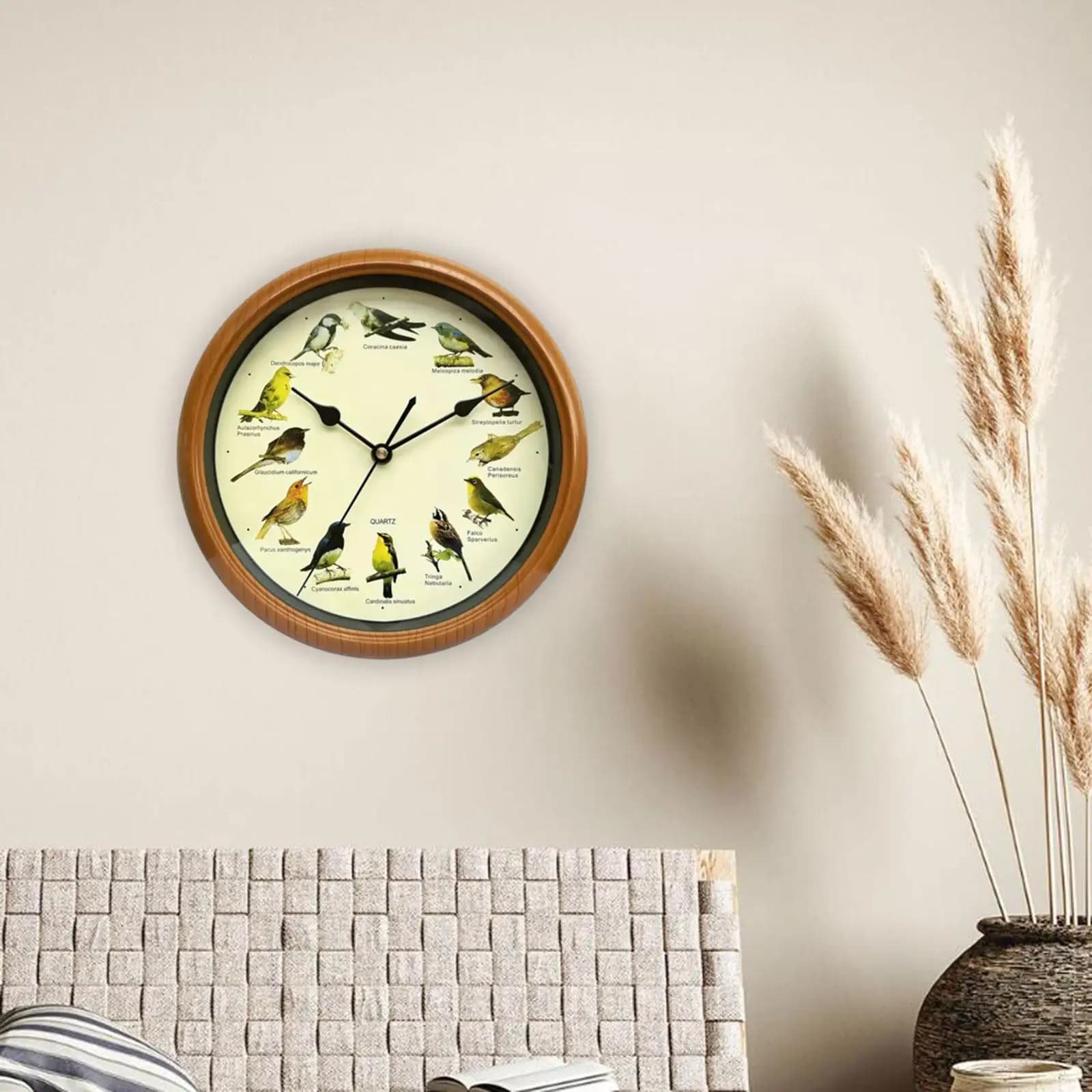 Wall clock for singing birds, bird watch with sound, hanging watch decoration, decorative
