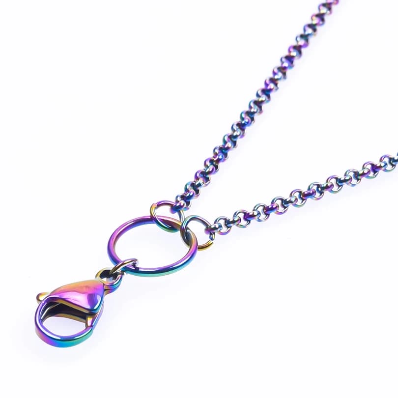 70 cm Perla rotonda O Catena Chiusura a moschettone Gioielli fai da te Forniture per la creazione di articoli sfusi Catene in acciaio inossidabile per donna Uomo Accessori