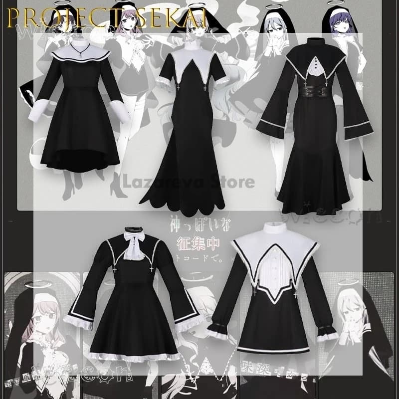 Disfraz adulto Progetto SEKAI Yozora Kanade Asahina Mafuyu Nun costumi Cosplay Autentico Anime Outfit Vacanza donna sexy