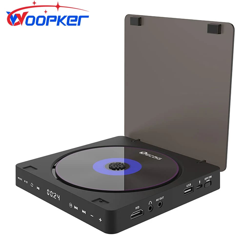Lettore DVD per TV CD VCD HD 1080P Lettori video Supporto HDMI Connessione AV con ingresso USB, cuffie Uscita 3,5 mm Touch screen LED