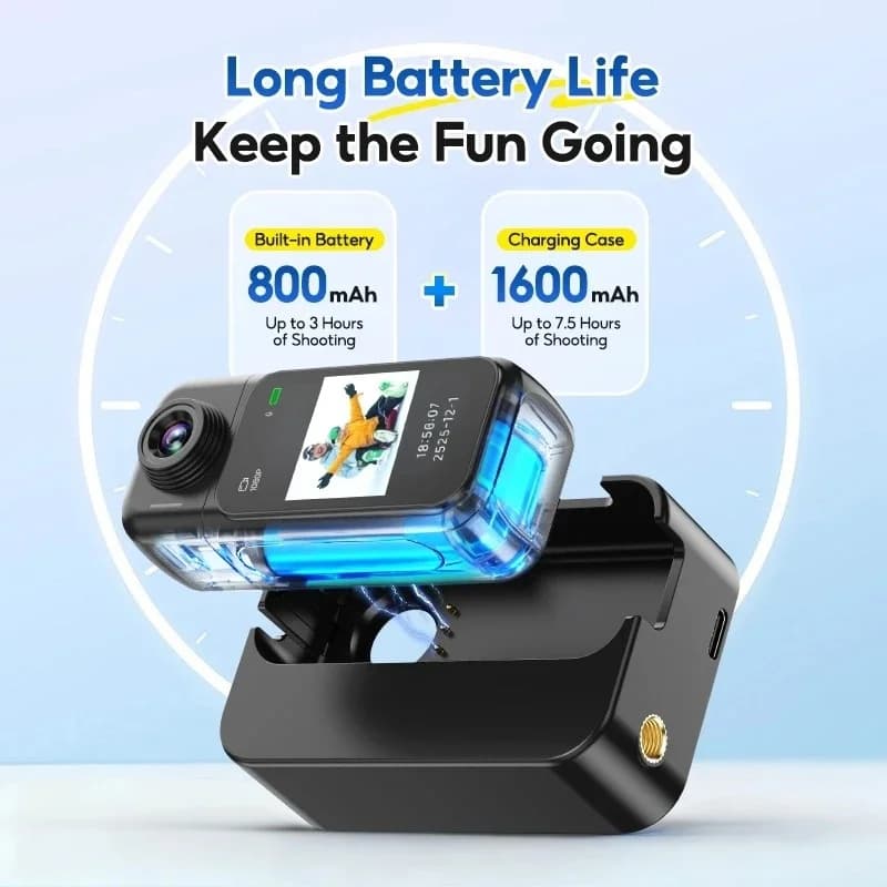 Bodycam 1080P 4K HD Ultra Compatta X50 Pro POV Mini Action Cam Sportiva per Vlogging e Registrazioni Fotografiche all'Aperto