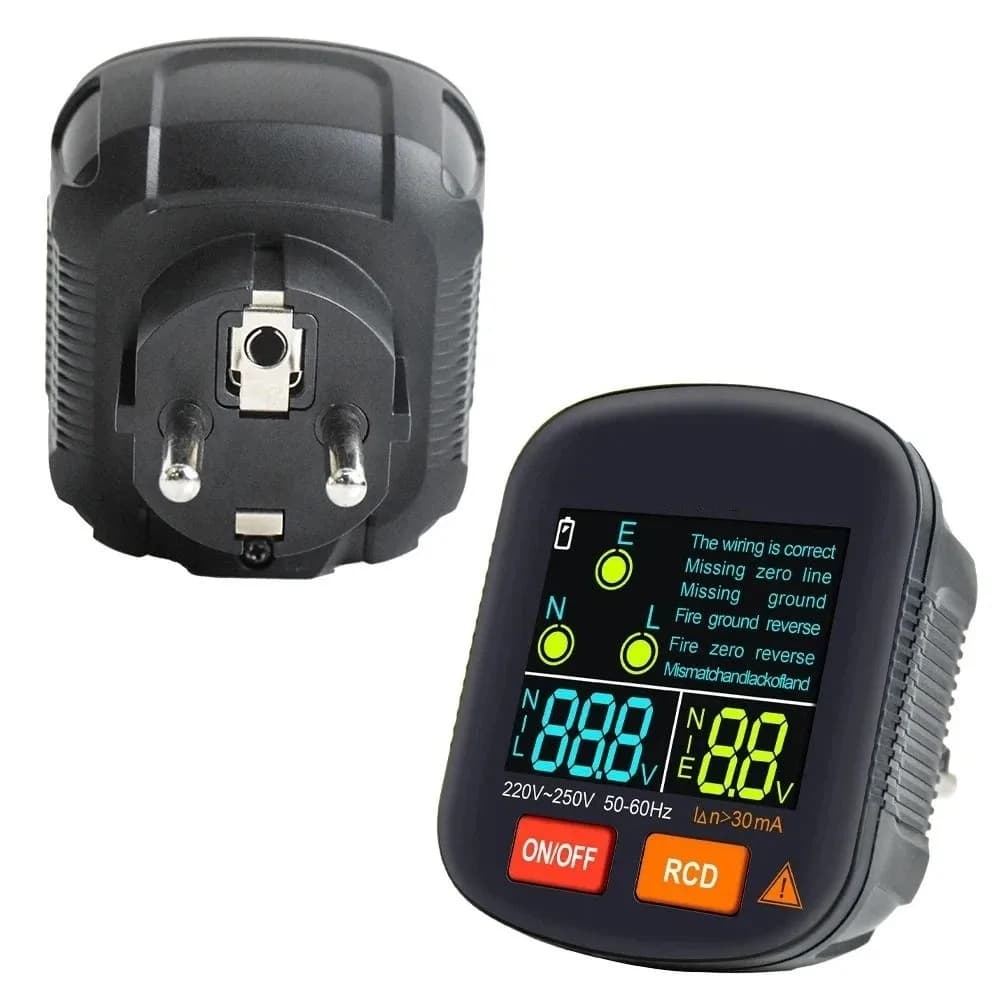 Intelligent Digital Control Tool for Electric Takes, Polarity Detector, NCV Test, RCD Test, Voltage Test, UK Spin