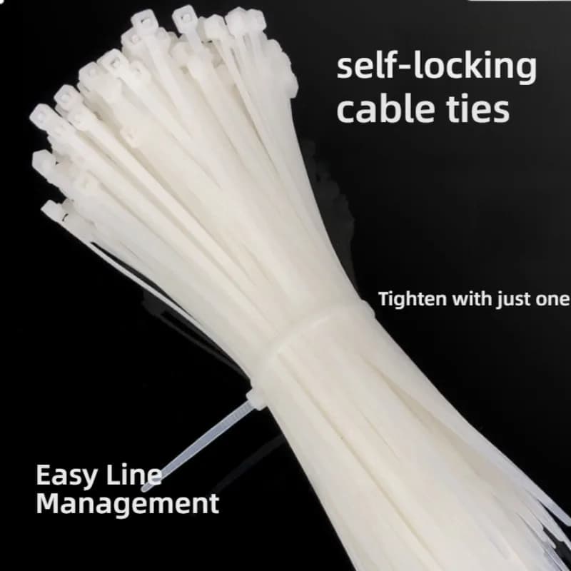 30PCS 60CMSelf-Locking Plastic Nylon Cable Ties Home Decor Cable Tie Loops Management Adjustable Cord Ties Straps for Fastening