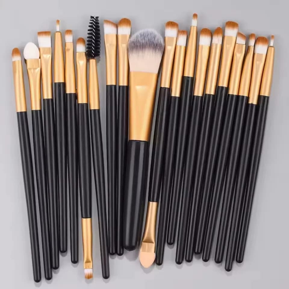 Double-ended Soft Bristles Brushes 20Pcs Makeup Brush Set Full Set of Multi-functional Eye Shadow Brushes Portable Makeup Tool